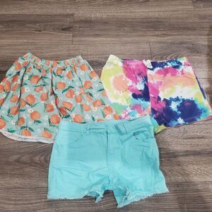 Girl Shorts Size 10-12 Place Multicolor Tie-Dye Shorts 3 Pieces